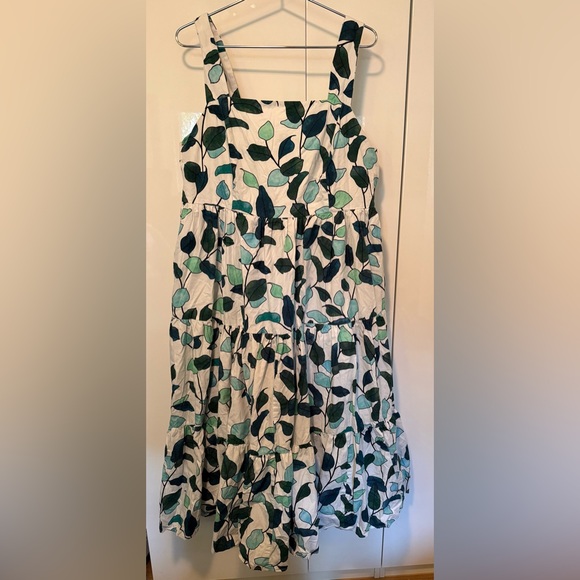 eShakti Wayward Fancies Leaf Print Dress with pockets! - Picture 1 of 3